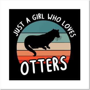 Otter Love lover girls women fan dwarf otters Posters and Art